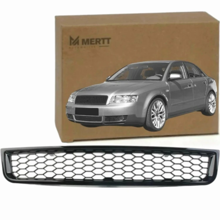 AUDI A4 B6 MAŁYSZ ATRAPY GRILL PRZÓD KRATKI ZAŚLEPKI ZDERZAKA RS LOOK BLACK