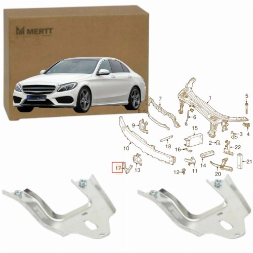 ADAPTER MOCOWANIE WSPORNIK CHŁODNIC PASA MERCEDES C KLASA W205 A205 KOMPLET