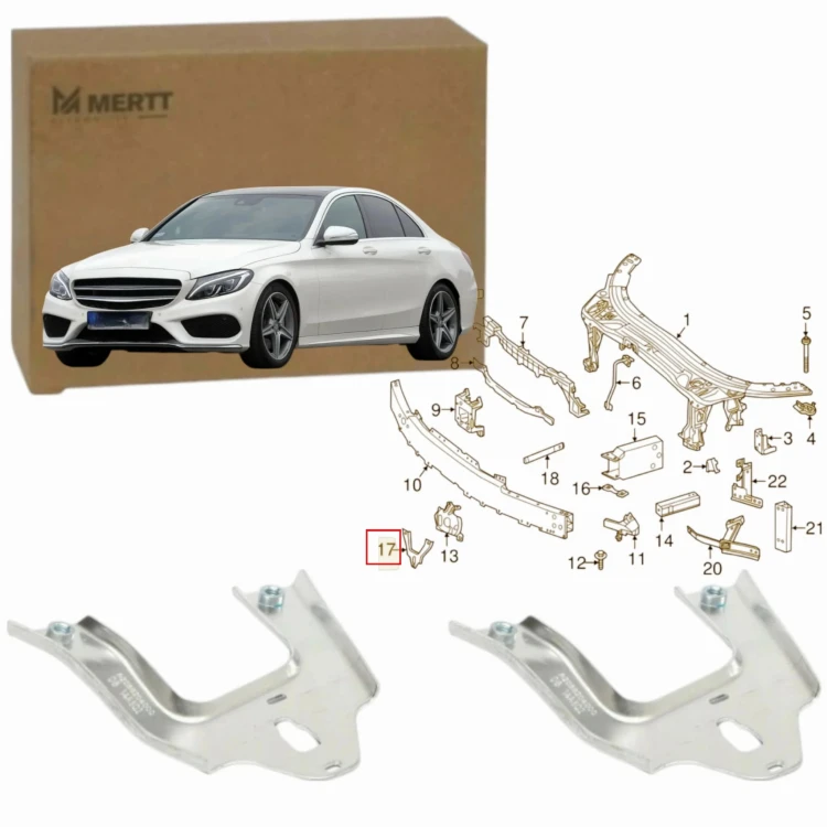 ADAPTER MOCOWANIE WSPORNIK CHŁODNIC PASA MERCEDES C KLASA W205 A205 KOMPLET