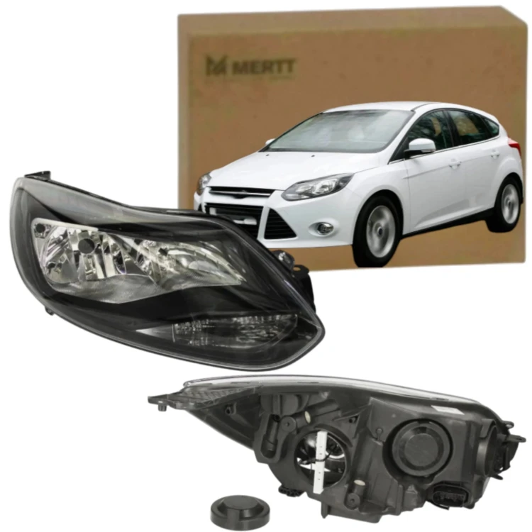 REFLEKTOR LAMPA PRZEDNIA LEWA PRAWA BLACK CZARNY FORD FOCUS 2011-2014 KPL