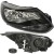 REFLEKTOR LAMPA PRZEDNIA LEWA PRAWA BLACK CZARNY FORD FOCUS 2011-2014 KPL