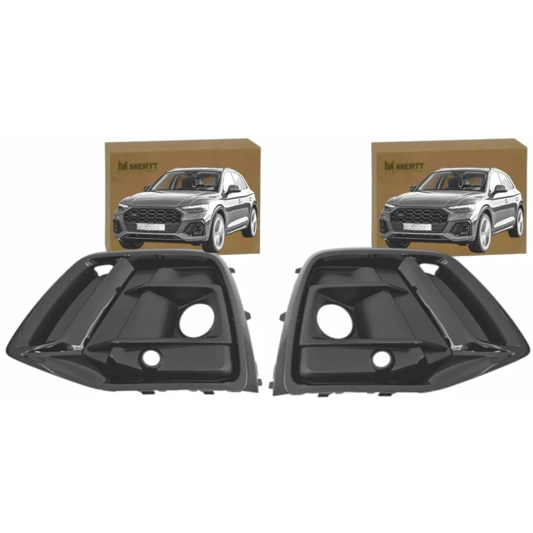 KRATKI ATRAPY ZDERZAKA HALOGENÓW KOMPLET BLACK ZAŚLEPKI AUDI Q5 FY 2020-
