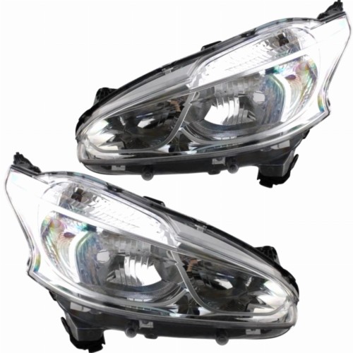 PEUGEOT 208 2012-2018 REFLEKTOR LAMPA PRZEDNIA PRAWA LEWA KOMPLET + SILNIKI