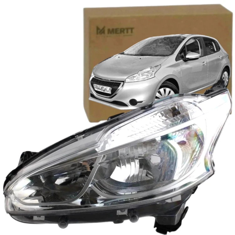 PEUGEOT 208 2012-2018 REFLEKTOR LAMPA PRZEDNIA PRAWA LEWA KOMPLET + SILNIKI