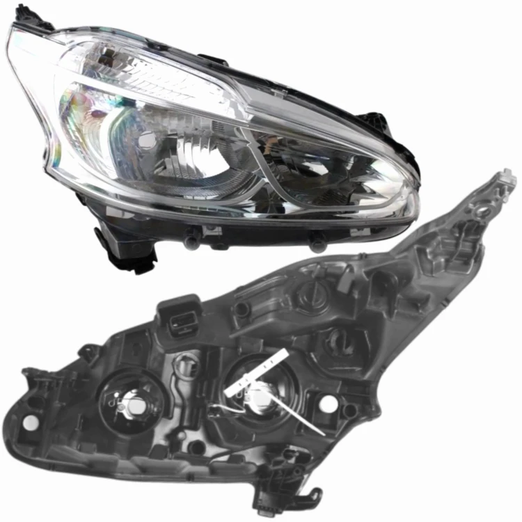 PEUGEOT 208 2012-2018 REFLEKTOR LAMPA PRZEDNIA PRAWA LEWA KOMPLET + SILNIKI