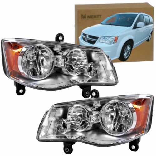REFLEKTORY LAMPY PRZÓD LEWY PRAWY DODGE GRAND CARAVAN 2008-2016 KOMPLET