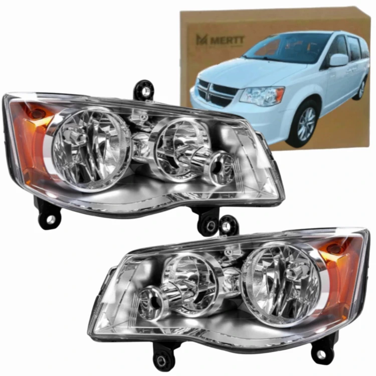 REFLEKTORY LAMPY PRZÓD LEWY PRAWY DODGE GRAND CARAVAN 2008-2016 KOMPLET