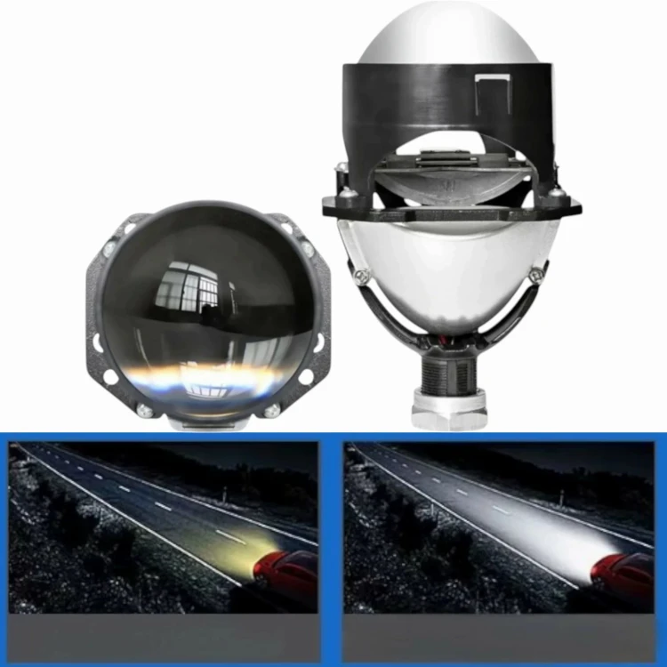 Soczewki projektory Bi LED Grant 2.5 komplet 6000K ADAPTER H7 H4 KOMPLET