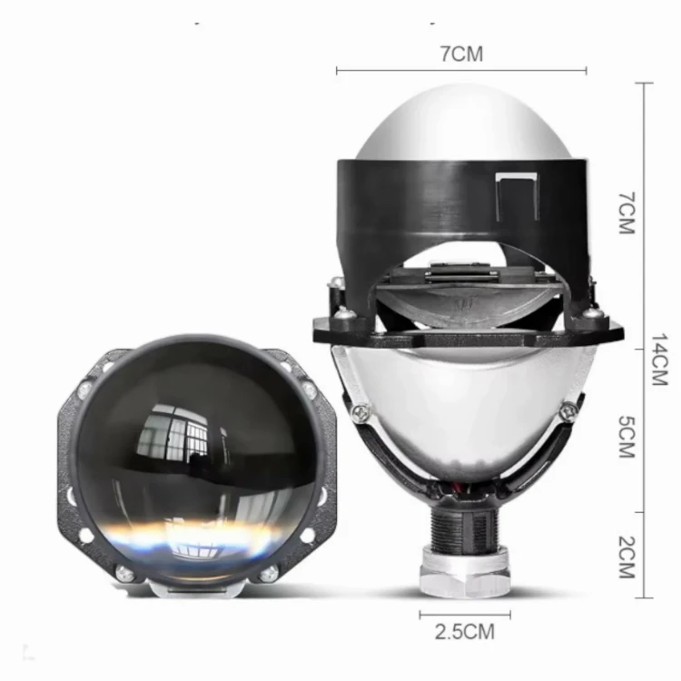 Soczewki projektory Bi LED Grant 2.5 komplet 6000K ADAPTER H7 H4 KOMPLET