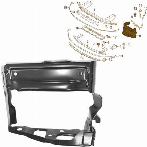 WZMOCNIENIE wspornik PRAWY pasa BMW 5 G30 G31 6 G32 7 G11 G12 8 G14 G15