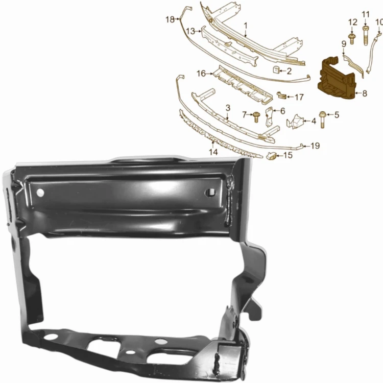 WZMOCNIENIE wspornik PRAWY pasa BMW 5 G30 G31 6 G32 7 G11 G12 8 G14 G15