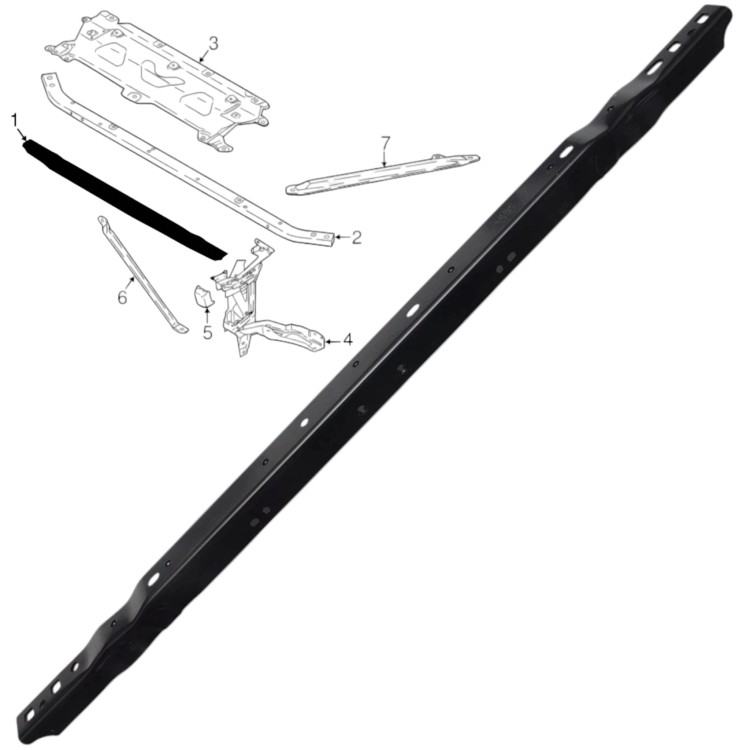 BELKA PRZEDNIA pas przedni górna wspornik BMW X3 G01 F97 X4 G02 F98 7400111