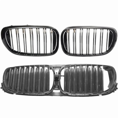 ATRAPA NERKI GRILL BMW 7 G11 G12 2015+ CZARNE ŻALUZJA KIEROWNICA POWIETRZA