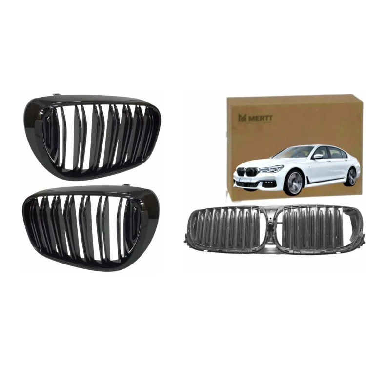 ATRAPA NERKI GRILL BMW 7 G11 G12 2015+ CZARNE ŻALUZJA KIEROWNICA POWIETRZA