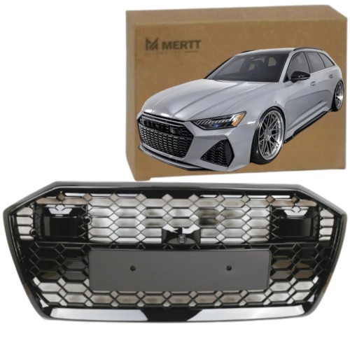 AUDI A6 C8 2019-2022 ATRAPA CHŁODNICY ZDERZAKA GRILL RS LOOK CZARNA BLACK