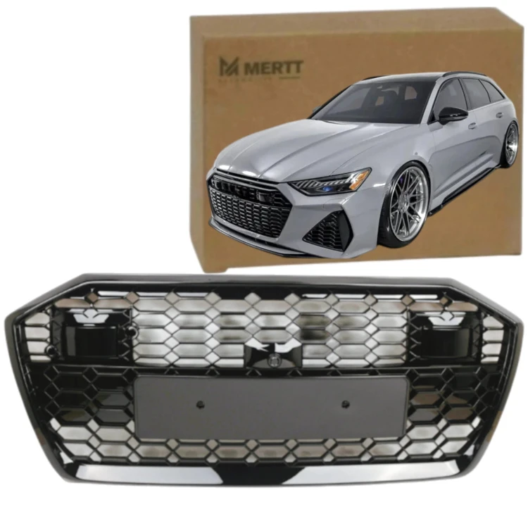 AUDI A6 C8 2019-2022 ATRAPA CHŁODNICY ZDERZAKA GRILL RS LOOK CZARNA BLACK