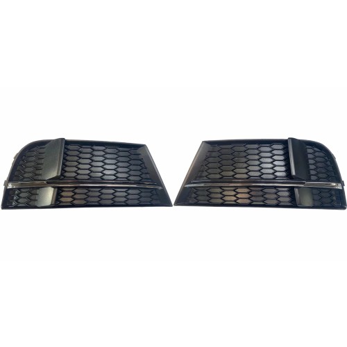 KPL x2 Kratka LEWA PRAWA atrapa zderzaka CHROM AUDI A3 8V 2016-2020 S-Line