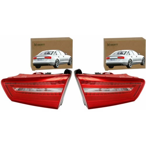 audi a6 c7 sedan 2011-2014 lampy tylne wewnętrzna w klapę bagażnika komplet