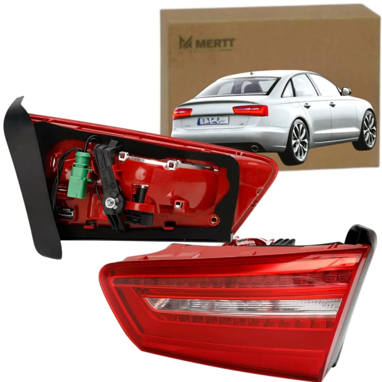 audi a6 c7 sedan 2011-2014 lampy tylne wewnętrzna w klapę bagażnika komplet