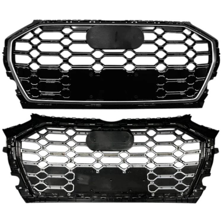 SREBRNY ATRAPA KRATKA CHŁODNICY GRILL S-LINE AUDI Q5 80A 2020+ LCI LIFT
