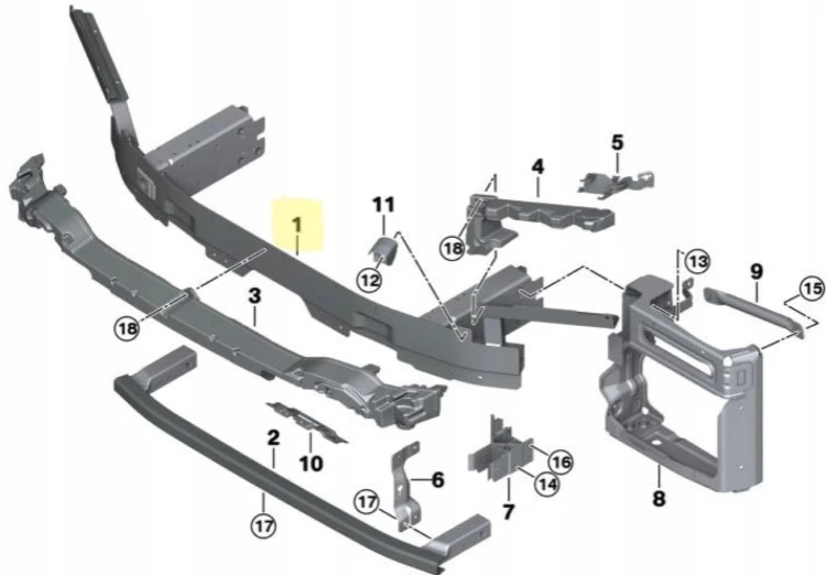 ZESTAW WZMOCNIENIE BELKA WSPORNIK OKULAR MOCOWANIE BMW X5 X6 X7 G05 G06 G07