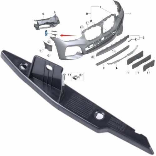 bmw X3 G01 X4 G02 Uchwyt PRAWY zderzaka ślizgu mocowanie DOLNE 51117399984