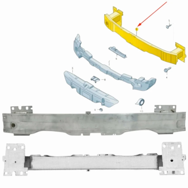 AUDI A3 8V 2012-2016 BELKA wzmocnienie ZDERZAKA przód ALUMINIUM 8V4807109